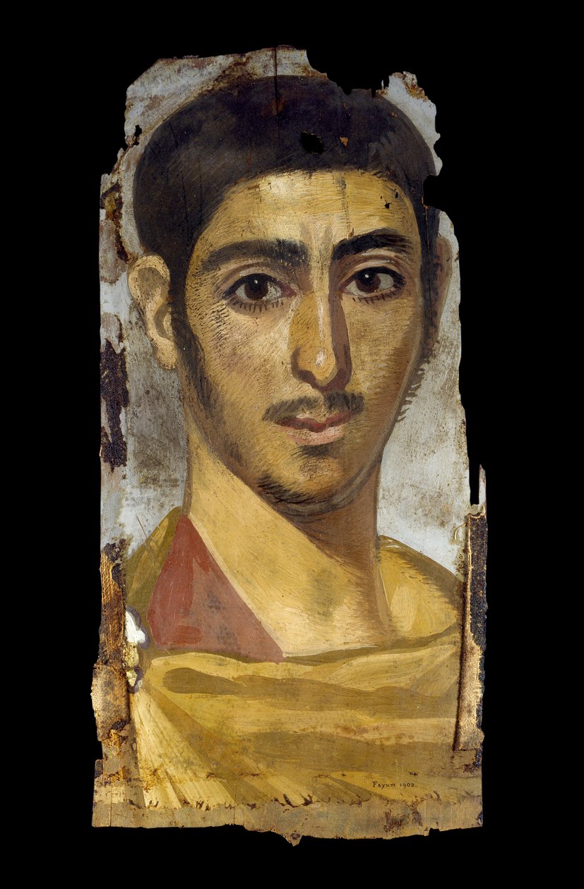 Mummy Portrait of a Young Man by Egyptian
