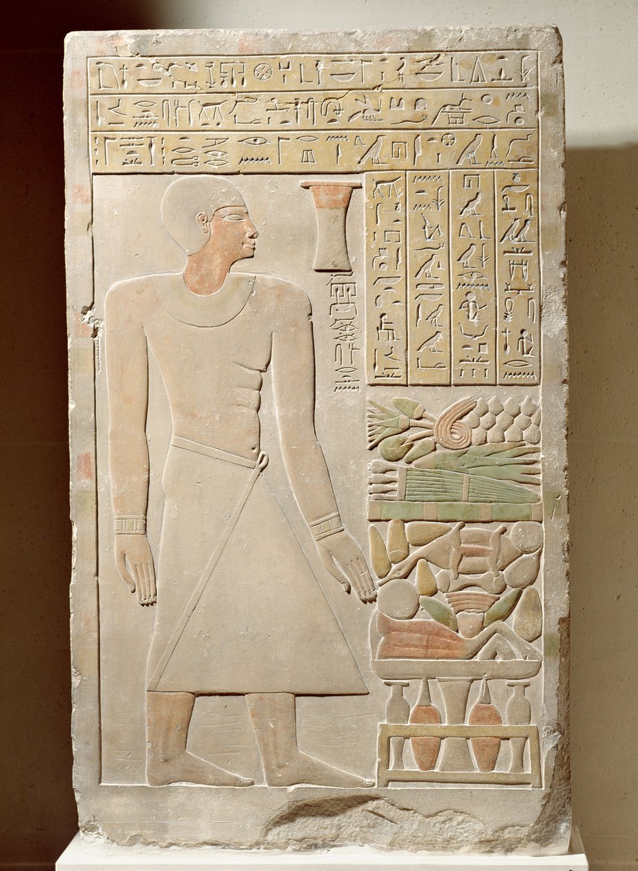 Relief stela of Senwosret, chief of the treasury, Middle Kingdom by Egyptian 12th Dynasty