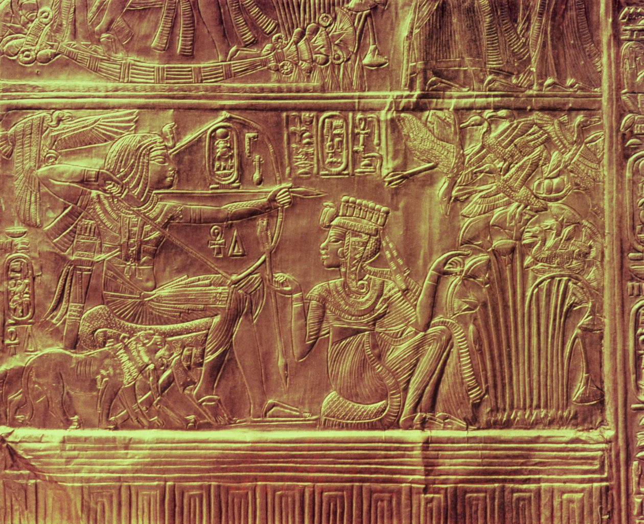 Detail from the Golden shrine, Tutankhamun
