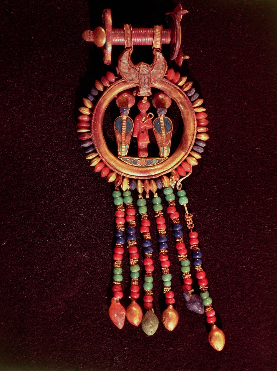 Earring from the Tomb of Tutankhamun by Egyptian 18th Dynasty