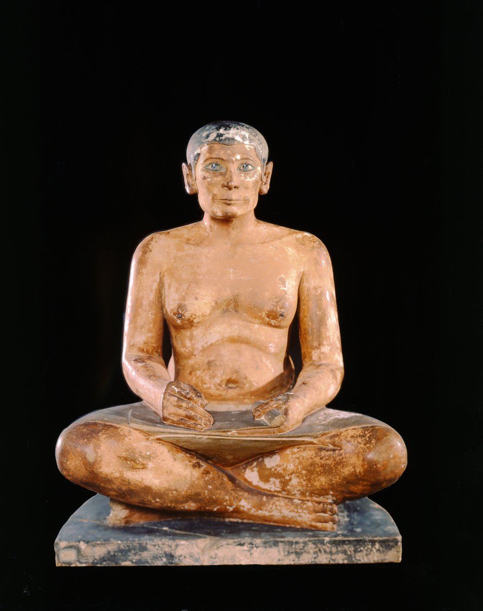 Crouching Scribe Statue, from Saqqara, Old Kingdom by Egyptian 5th Dynasty