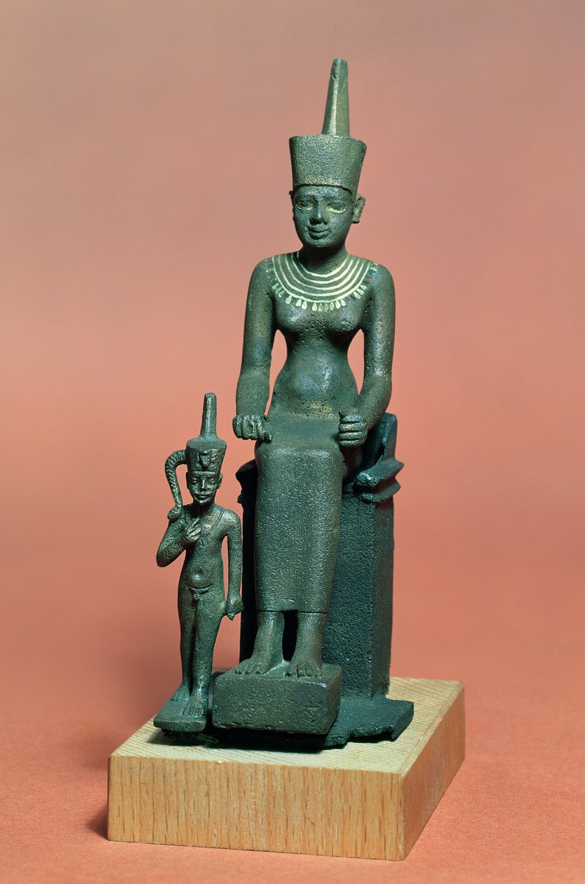 Figurine égyptienne Isis - Statuette Déco Antique, Occasion