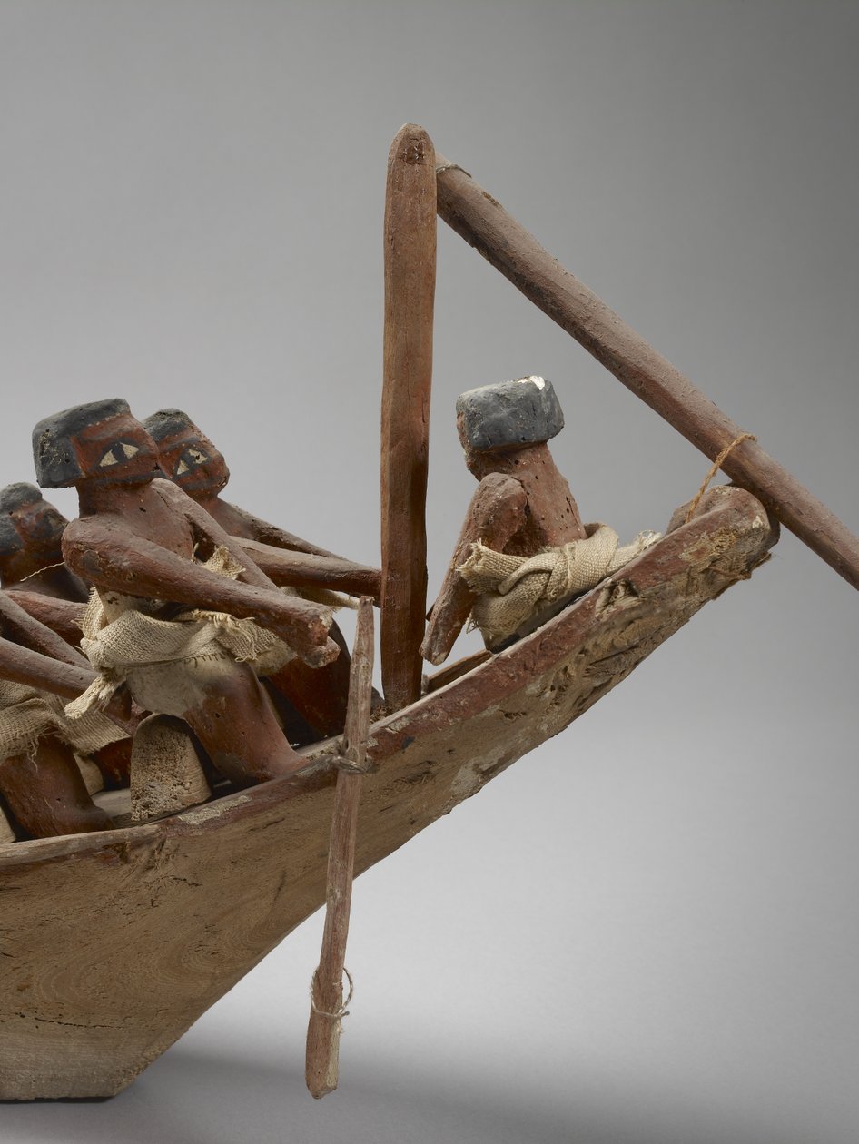 Model Funerary Boat (detail) by Egyptian
