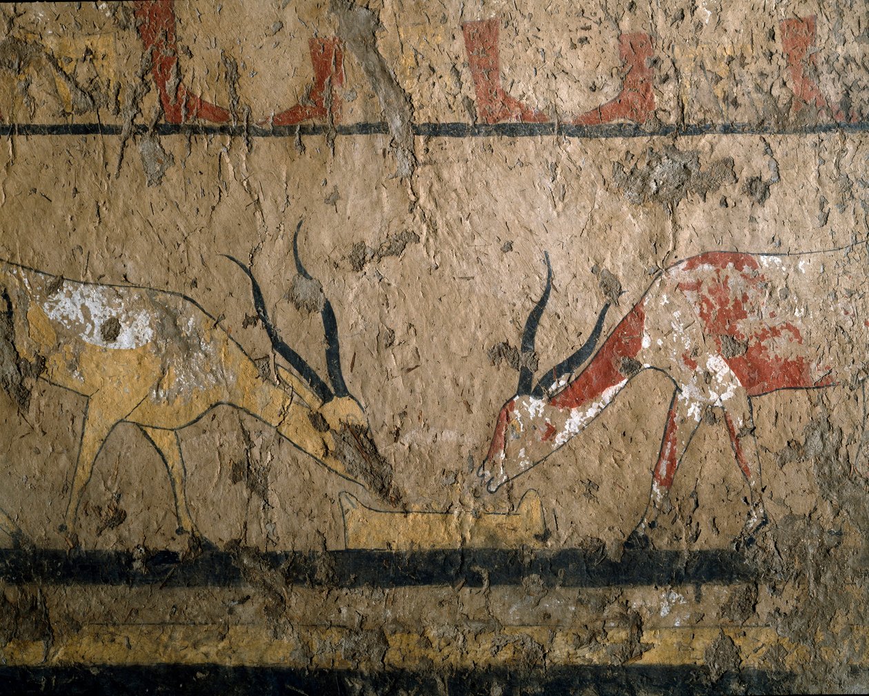 Breeding of Cattle (Fresco of the Tomb of Queen Neferou III) by Egyptian 12th Dynasty