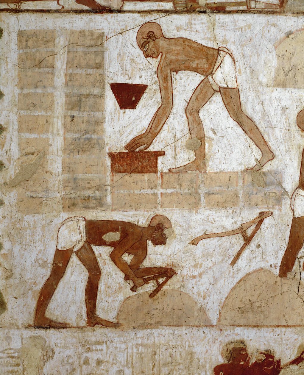 Craftsmen Laying Bricks and Building Pylons by Egyptian 18th Dynasty