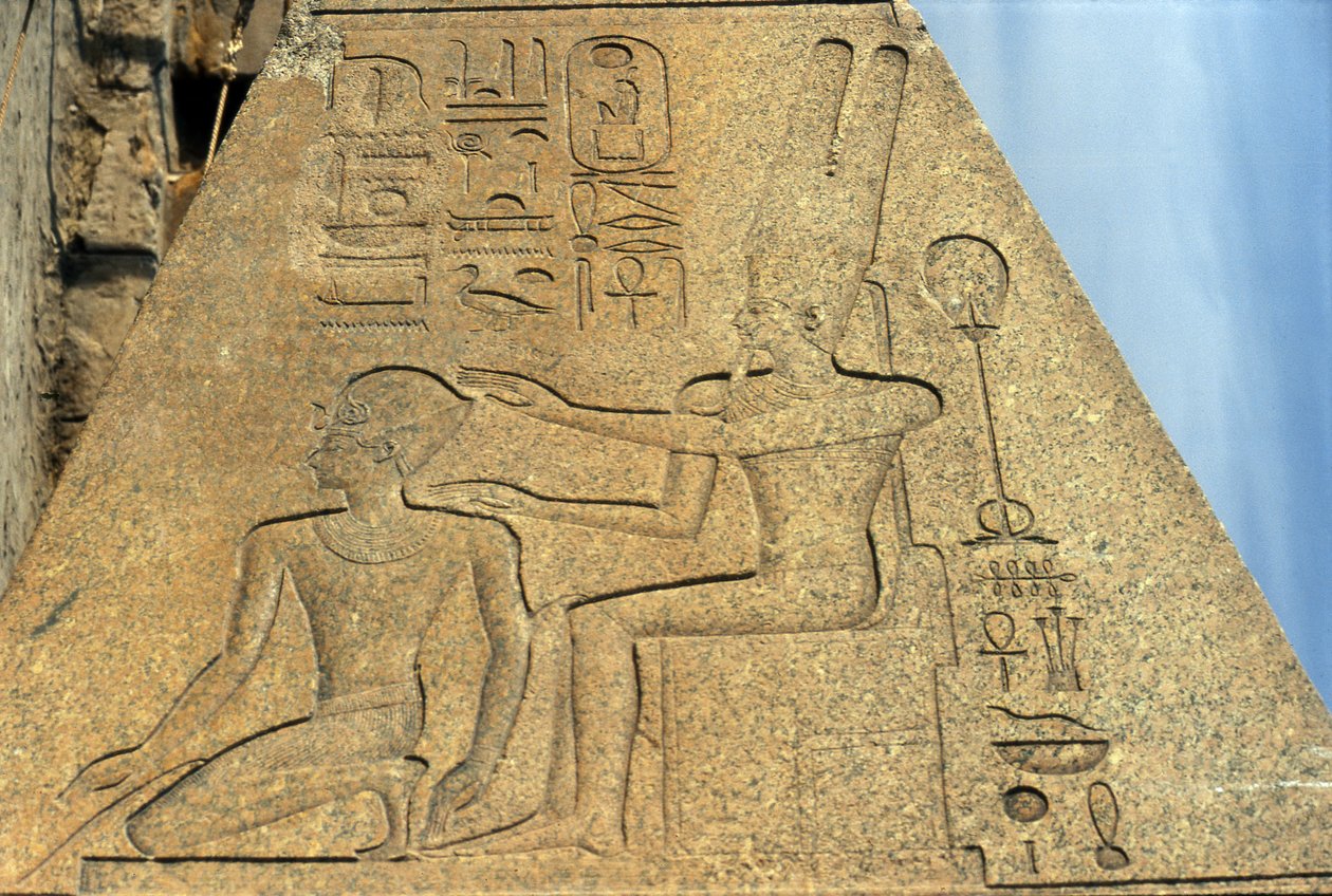 Detail (fallen obelisk of Queen Hatshepsut) by Egyptian 18th Dynasty