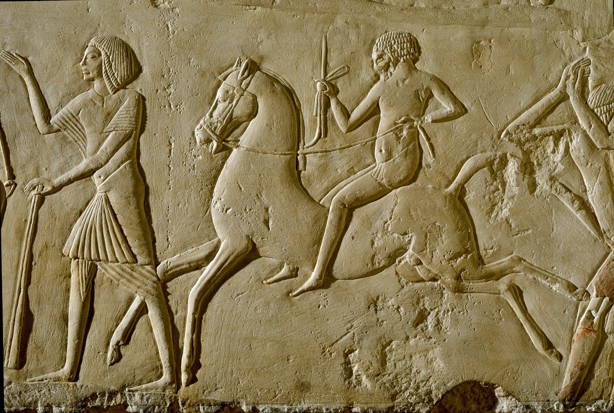 Relief with Warrior on Horseback by Egyptian 18th Dynasty