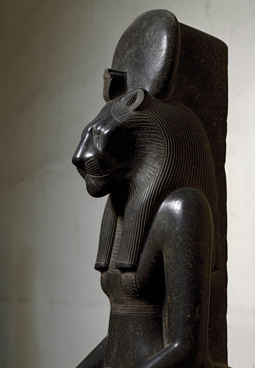 The Lioness Deity Sekhmet Crowned with the Solar Disk by Egyptian 18th Dynasty