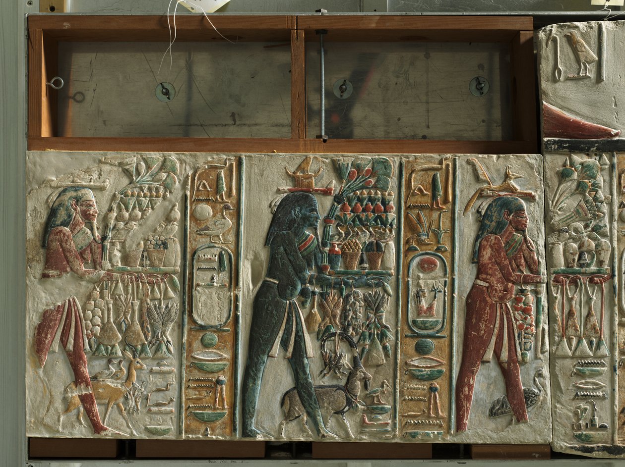 Nome Gods Bearing Offerings by Egyptian 18th Dynasty