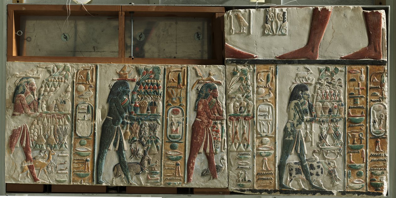 Nome Gods Bearing Offerings by Egyptian 18th Dynasty