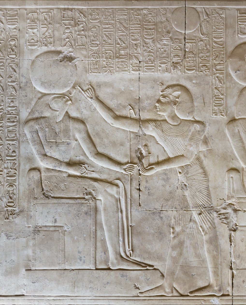 Bas-relief, Temple of Seti I, Abydos, Egypt by Egyptian 19th Dynasty