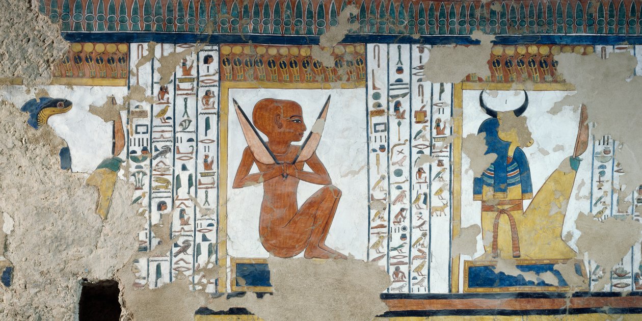 Henty-Reki, guardian of fifth Gate of Kingdom of Osiris, and ox-headed ...