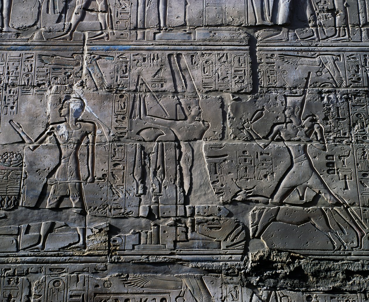Queen Hatshepsut before God Amun (detail) by Egyptian 19th Dynasty