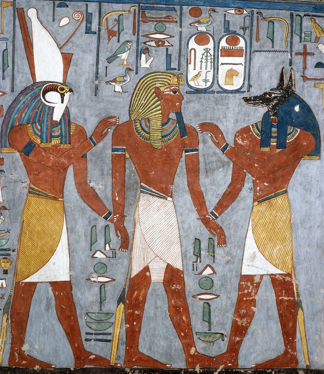 Rameses I Between Horus and Anubis by Egyptian 19th Dynasty