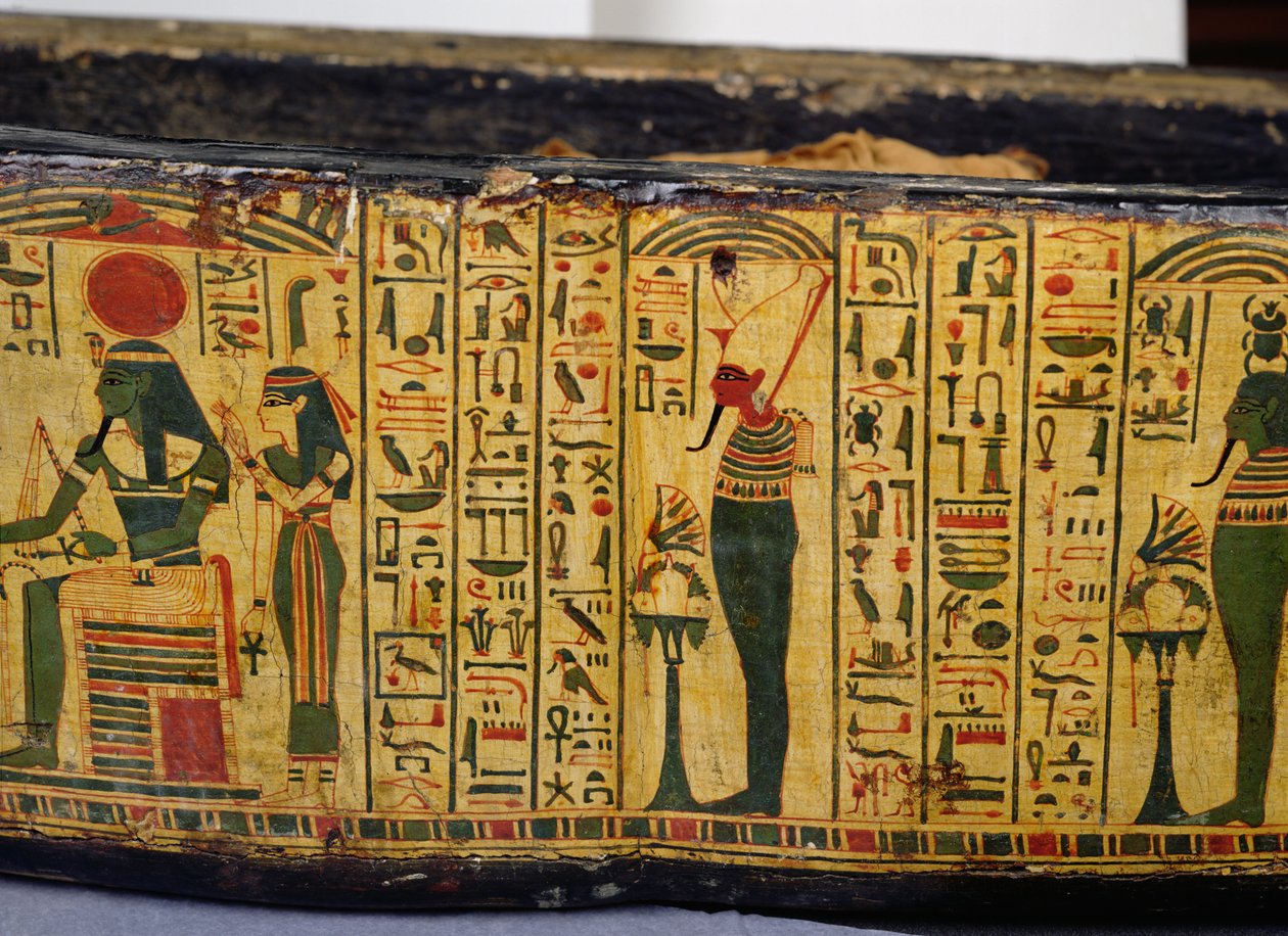 Detail of the Outer Coffin Base of the Mummy of Nesyamun by Egyptian 20th Dynasty
