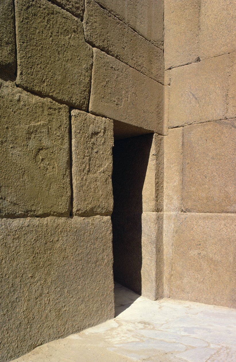 Granite walling from the Valley Temple of Khafre, Old Kingdom by Egyptian 4th Dynasty