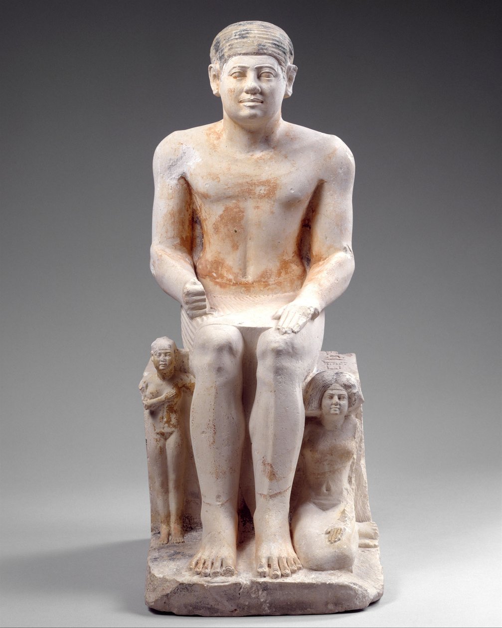 Nikare with His Wife and Daughter, c.2420-2389 B.C. by Egyptian 5th Dynasty