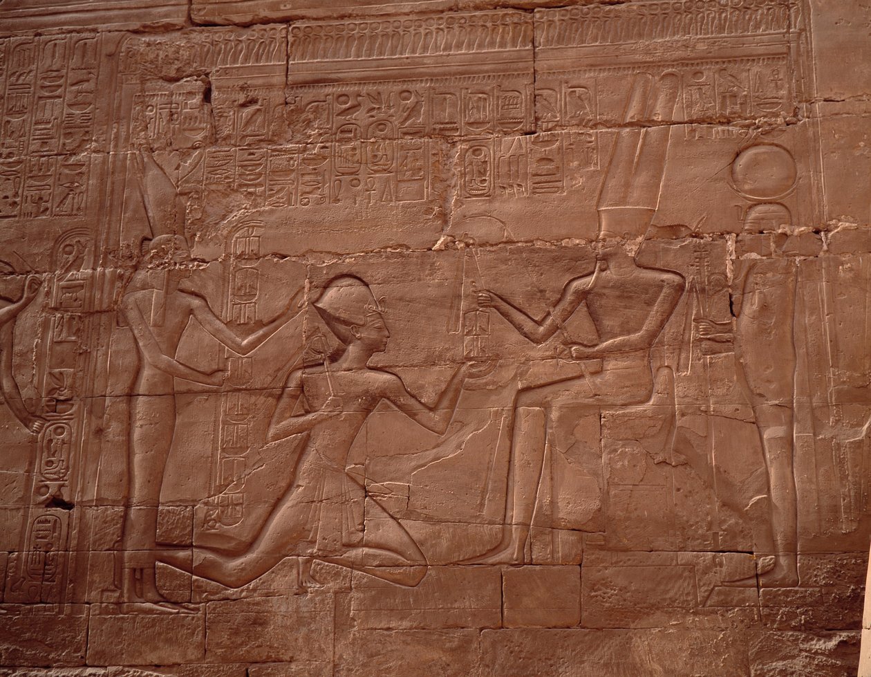Egyptian Antiquity: Relief Decorating the Walls of the Temple of Karnak ...