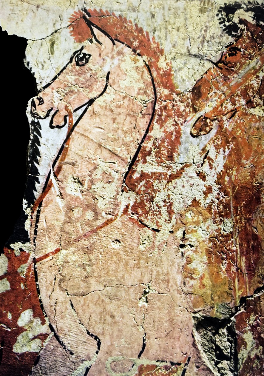 Egyptian Tomb Wall Painting by Egyptian Egyptian