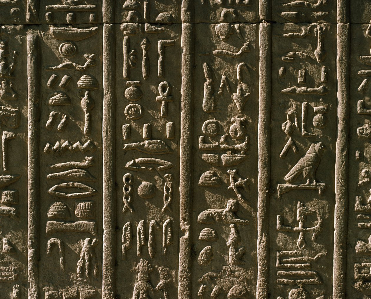 Low Relief with Hieroglyphs, 51-30 BC by Egyptian Egyptian