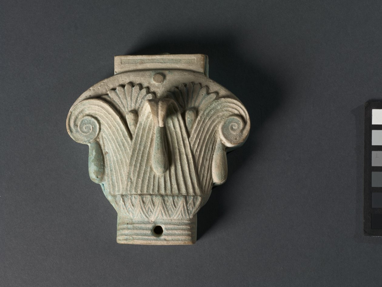 Box (Pyxis) in the Form of a Composite Capital by Egyptian Ptolemaic Period