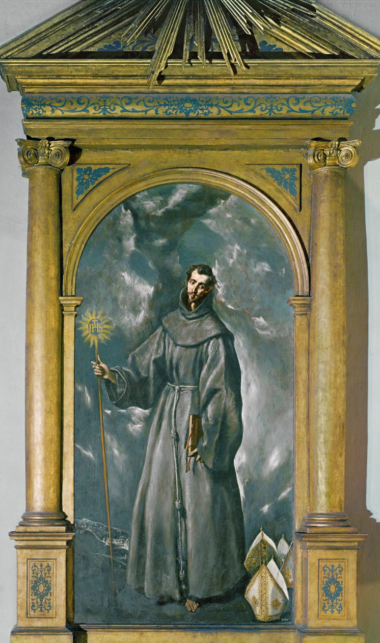Saint Bernard of Siena by El (1541-1614) Greco