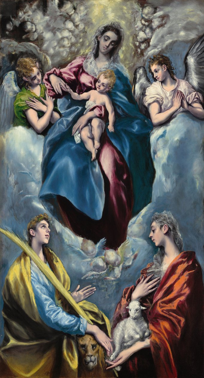 Madonna and Child with Saint Martina and Saint Agnes by El Greco