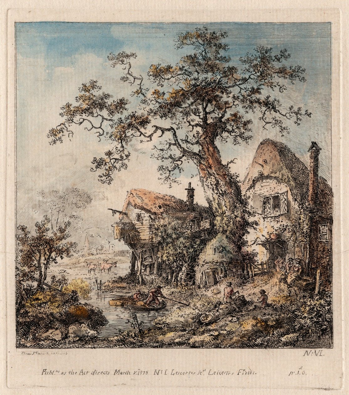 Rustic Scene with Cottage by Elias Martin