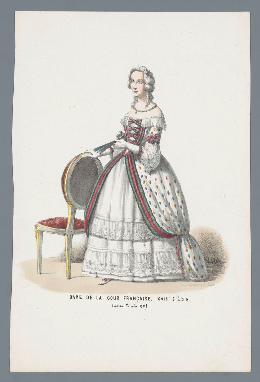 Lady of the French Court. 18th Century (under Louis XV) by Elias Spanier