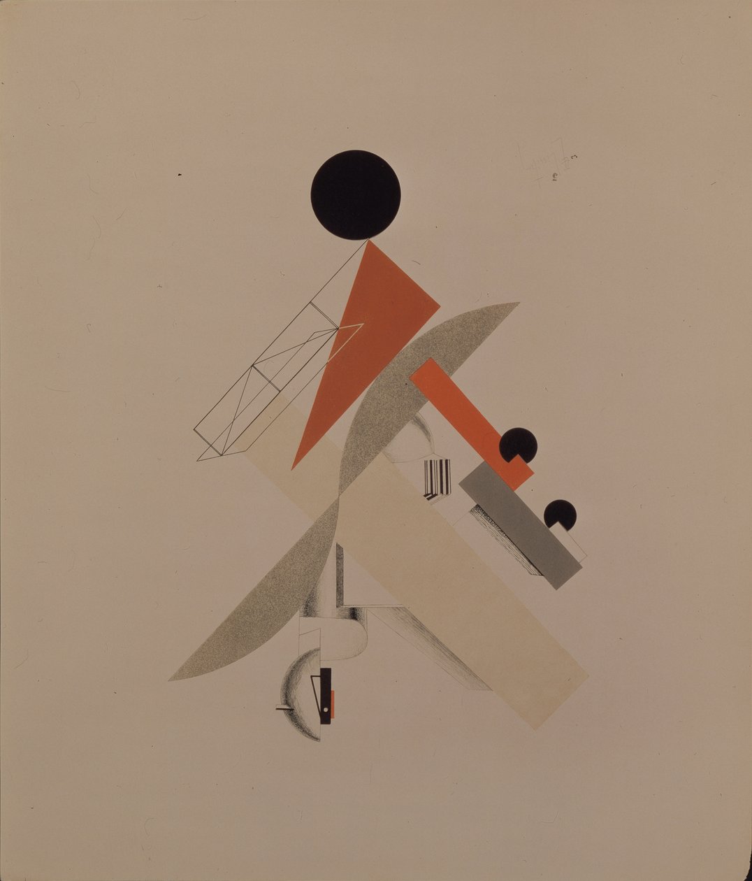 Globetrotter. Figurine for the opera Victory over the sun by A. Kruchenykh by Eliezer Markowich Lissitzky