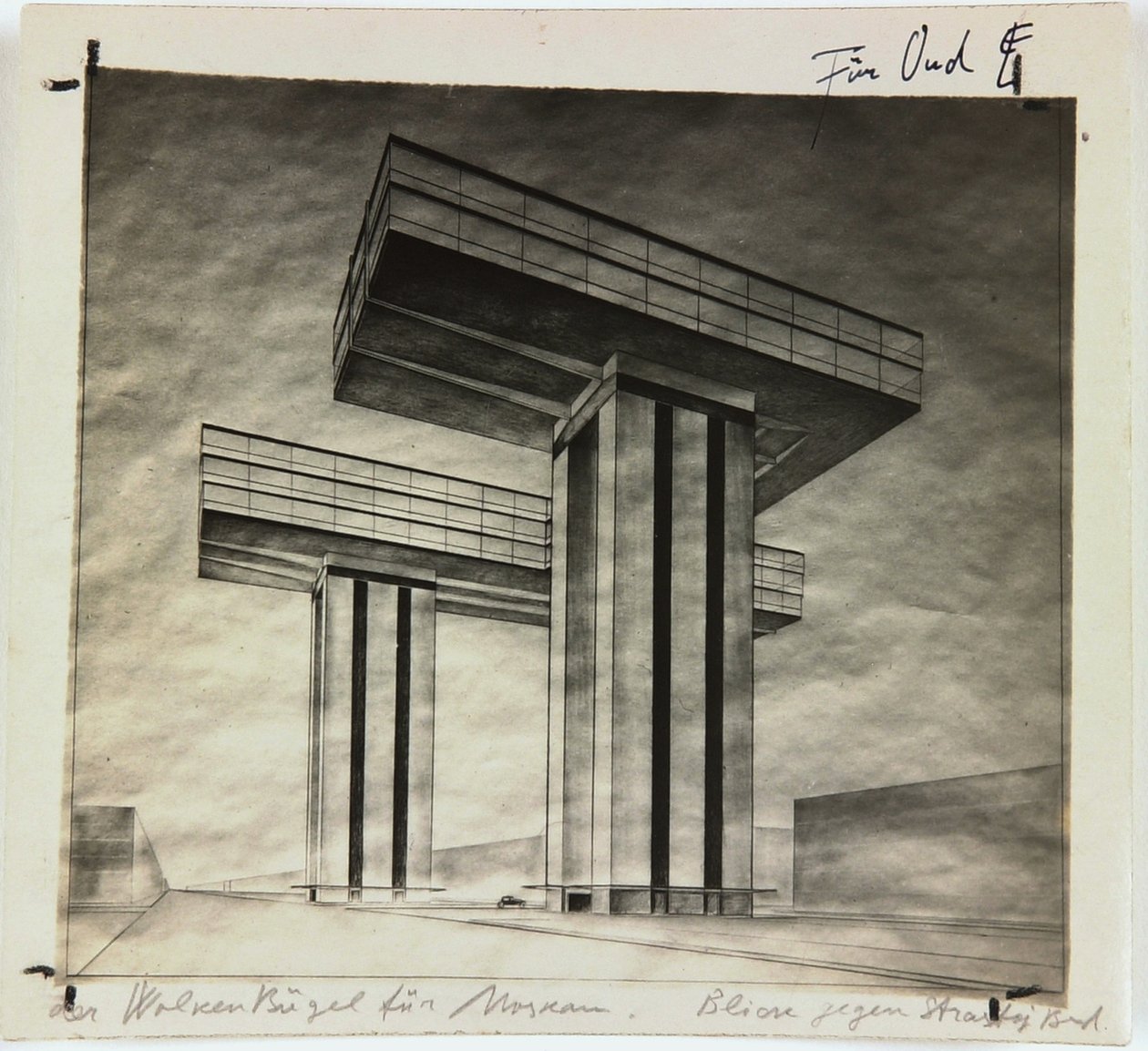 Skyscraper Wolkenbügel on Strastnoy Boulevard in Moscow by Eliezer Markowich Lissitzky