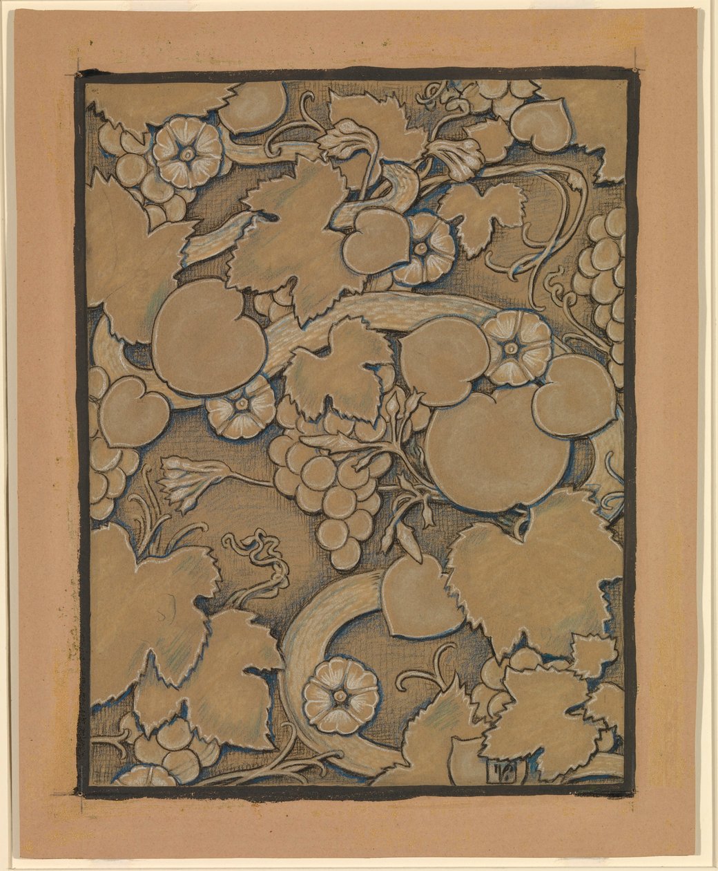 (Illustration for Rubáiyát of Omar Khayyám) Lining Paper by Elihu Vedder