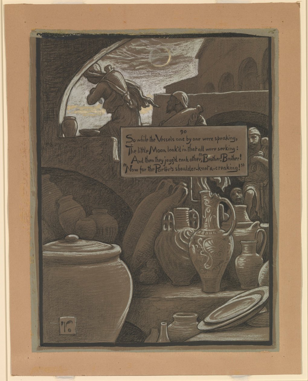(Illustration for Rubáiyát of Omar Khayyám) The End of Ramazan by Elihu Vedder