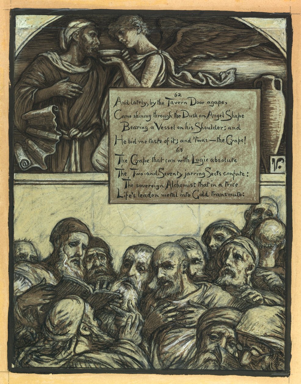 (Illustration for Rubáiyát of Omar Khayyám) The Jarring Sects by Elihu Vedder