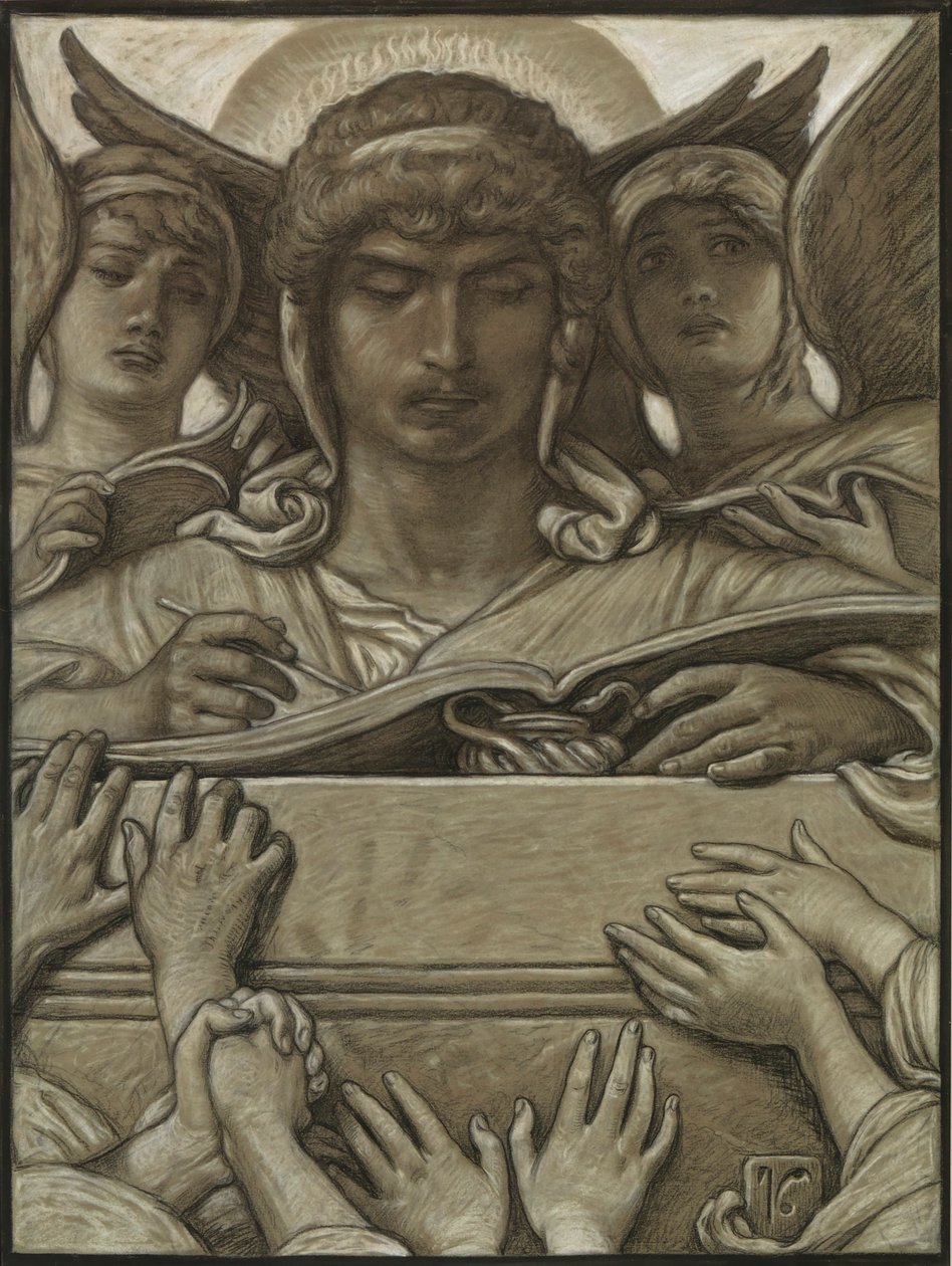 Illustration for Rubáiyát of Omar Khayyám: The Recording Angel by Elihu Vedder