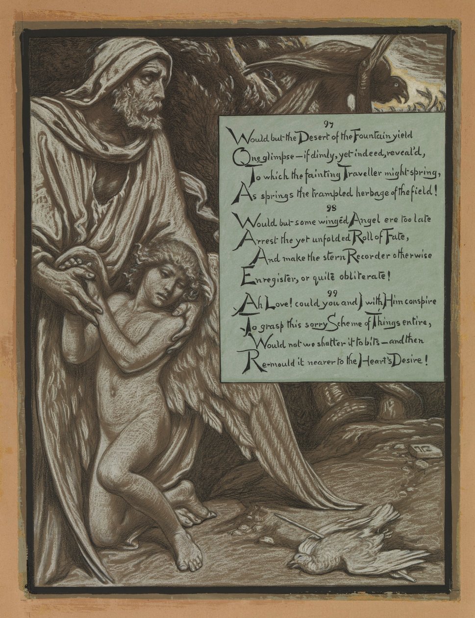 Illustration for Rubáiyát of Omar Khayyám: The Sorry Scheme by Elihu Vedder