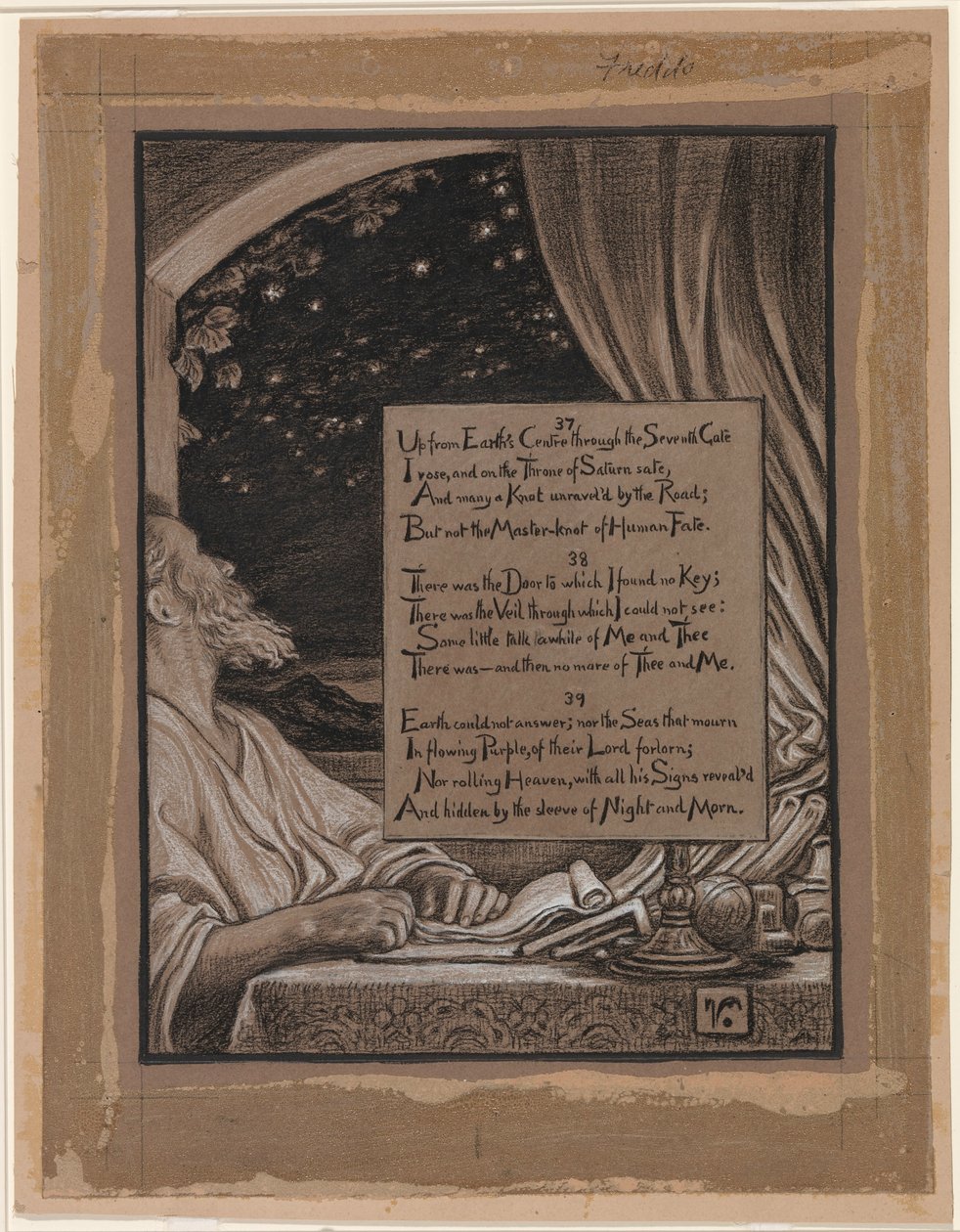 (Illustration for Rubáiyát of Omar Khayyám) Vain Questioning by Elihu Vedder