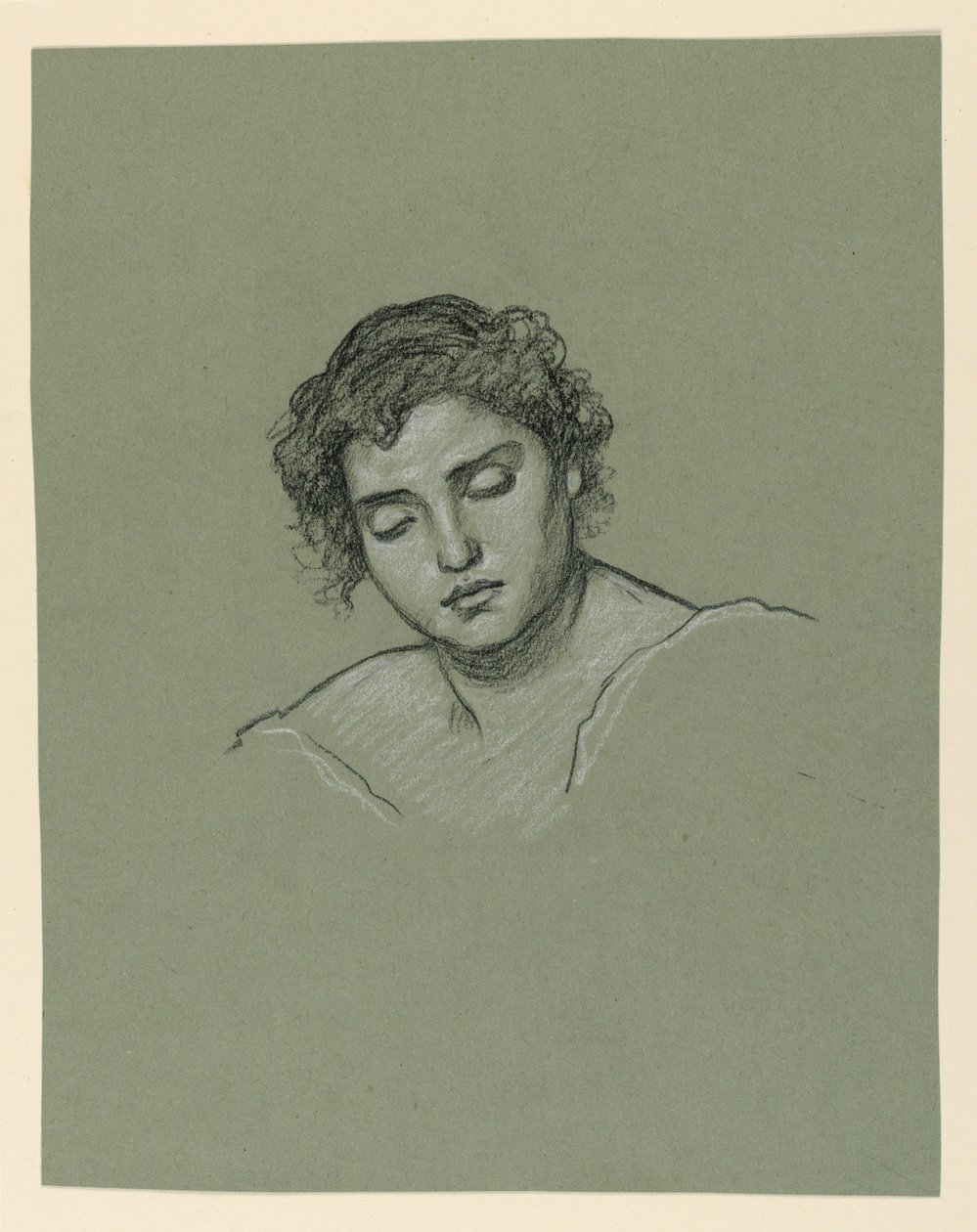 Head of Woman, ca. 1885 by Elihu Vedder