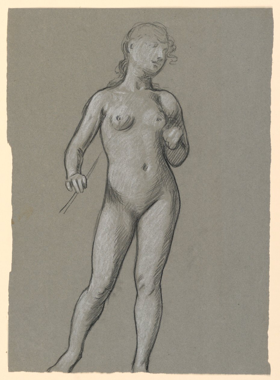 Study of Female Nude, ca. 1885 by Elihu Vedder