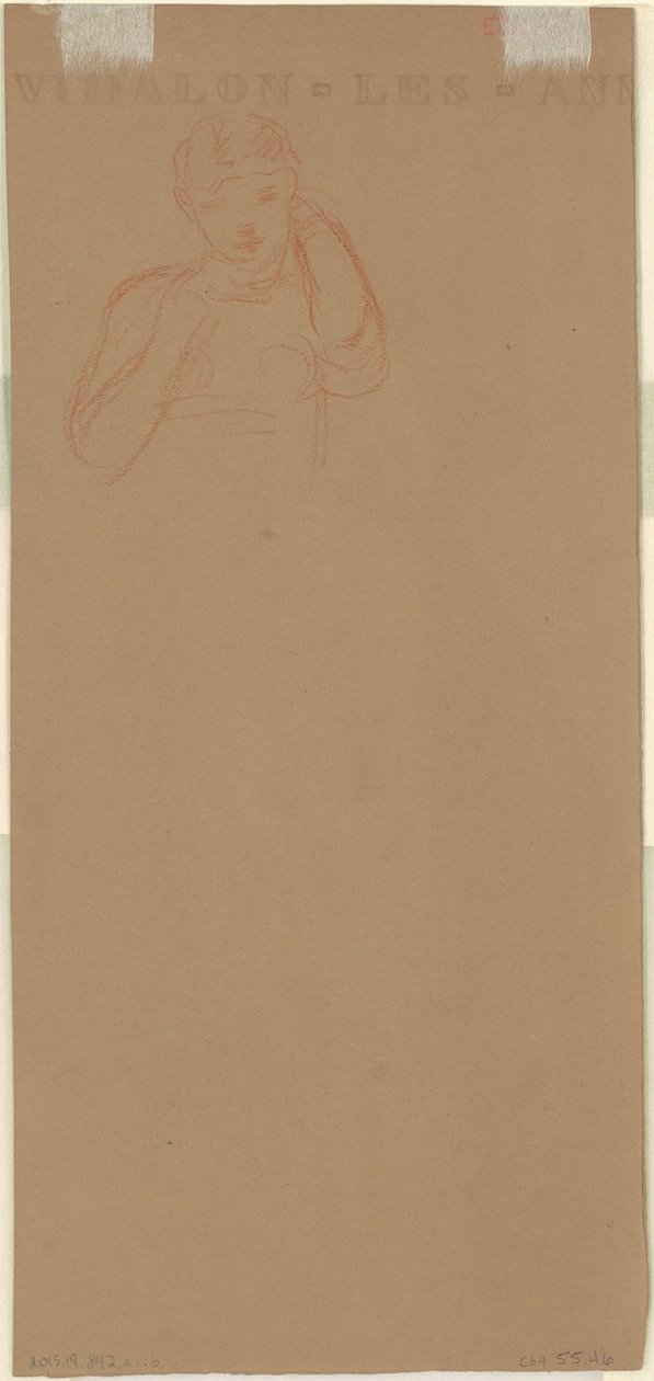 Study for "Greek Girls Bathing" (verso) by Elihu Vedder
