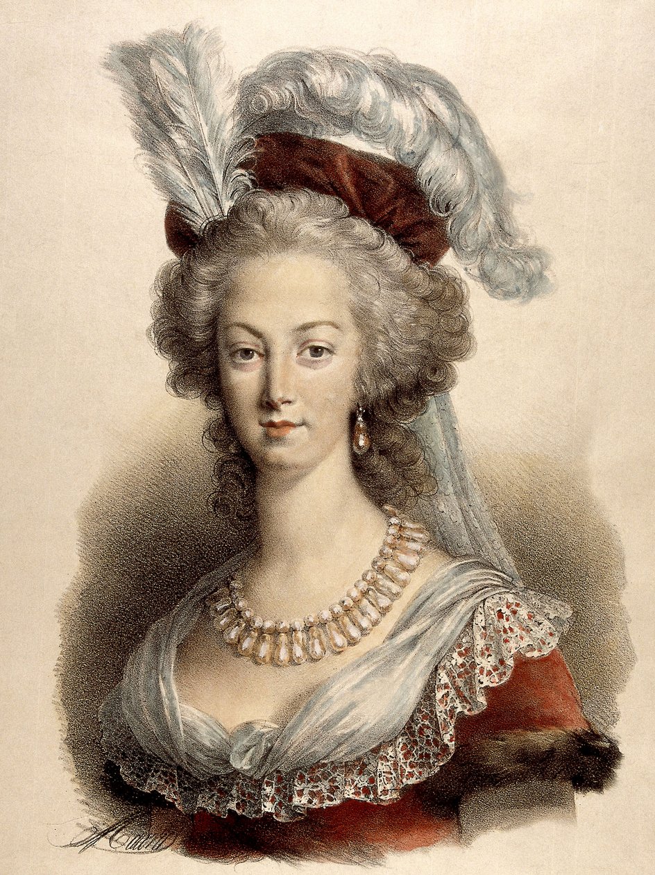 Queen Marie Antoinette by Elisabeth Louise (after) Vigee Lebrun