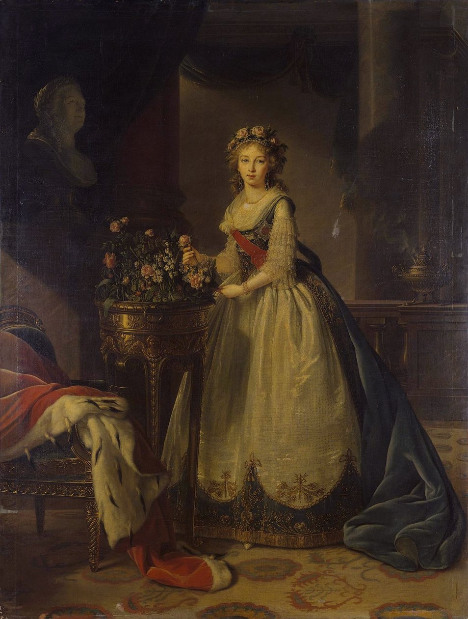 Portrait of Empress Elizabeth Alexeievna, Princess Louise of Baden, 1795 by Elisabeth Louise Vigee-Lebrun