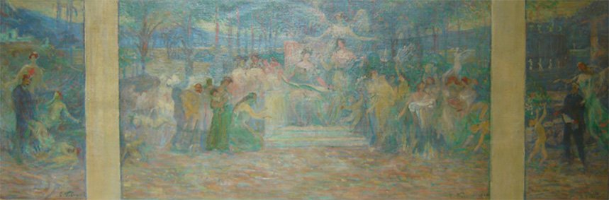 Duties of the City - Study for the Triptych of the Municipal Chamber of Rio de Janeiro Pedro Ernesto Palace by Eliseu Visconti