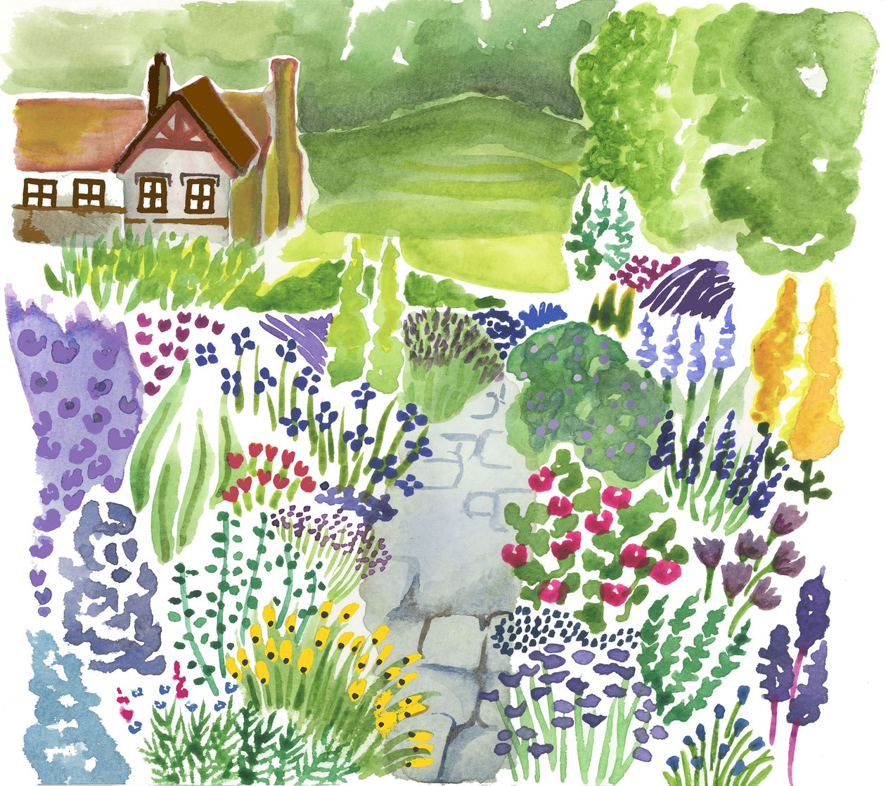English Country Garden, 2018 by Elizabeth Rider