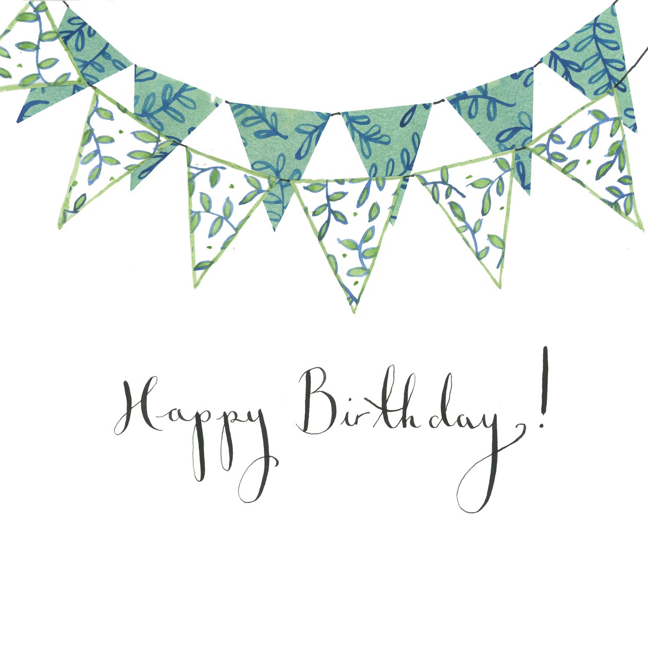 Happy Birthday Bunting, 2018 by Elizabeth Rider