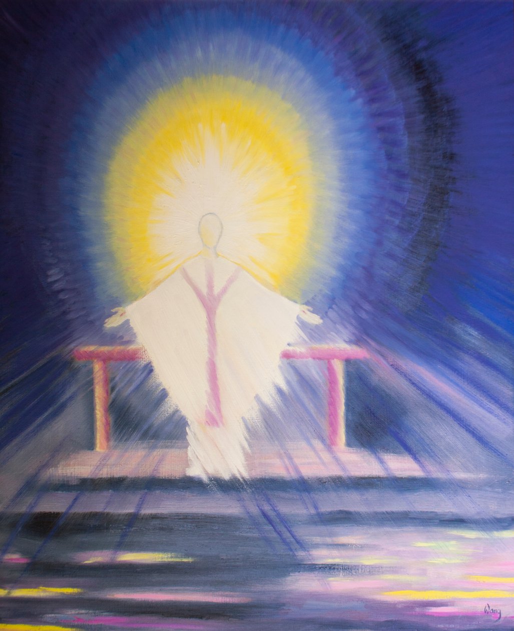 After the Consecration at Mass, Jesus Christ, true God and true man, is Present with us in all His Glory, 2000 by Elizabeth Wang