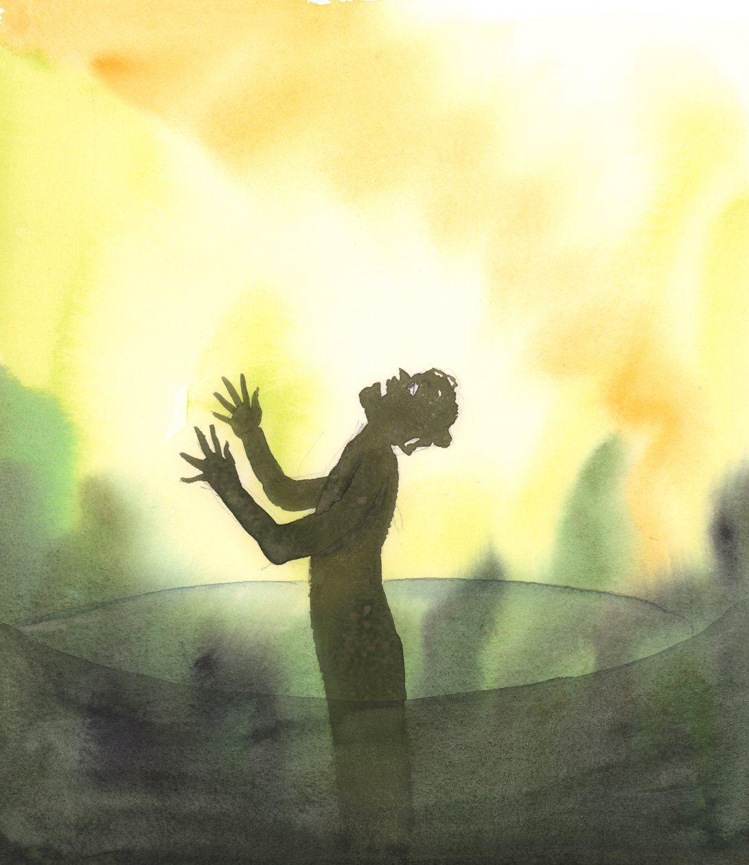 An unrepentant soul falling into Hell despises God and His laws by Elizabeth Wang