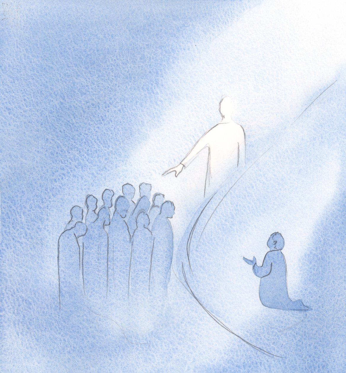 As Christ entered my soul, he held out His hand and He blessed all the dear ones whom I hold up in prayer. by Elizabeth Wang
