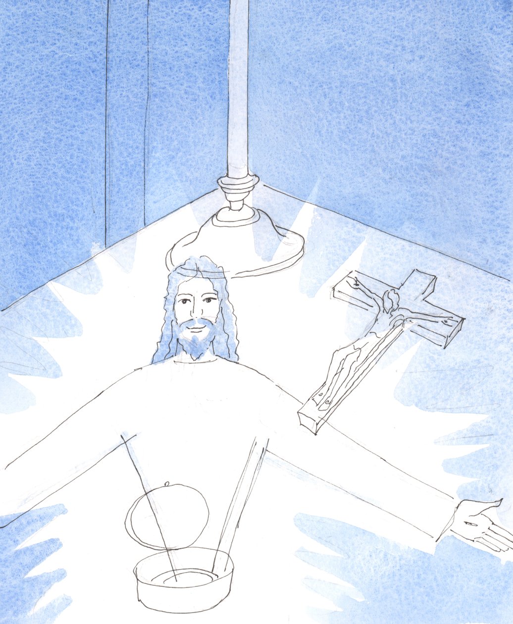 As soon as the pyx was opened, and I adored Jesus, Really Present in the Sacred Host, I was shown the joyful sight of Jesus Himself, holding out His arms to greet me by Elizabeth Wang