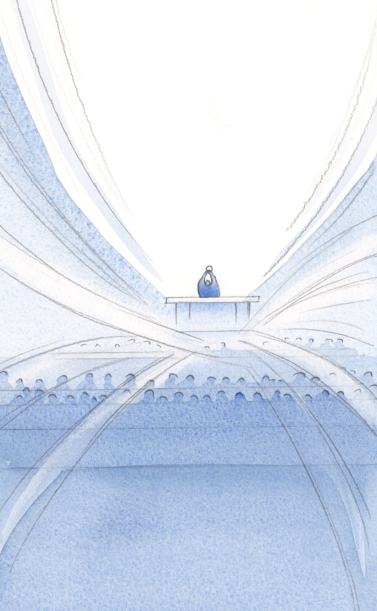 At Mass the offering is made by Christ, in light and splendour, amidst His silent and invisible company. by Elizabeth Wang